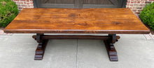 Load image into Gallery viewer, Antique French Farm Table Farmhouse Oak Dining Conference Library Table Desk 87&quot;