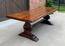Load image into Gallery viewer, Antique French Farm Table Farmhouse Oak Dining Conference Library Table Desk 87&quot;