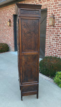 Load image into Gallery viewer, Antique French Breton Cabinet Bonnetiere Armoire Carved Dark Oak Linen Closet