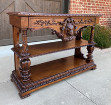 Load image into Gallery viewer, Antique French Server Console Table Sideboard Walnut Boars Head Mask Sofa Table