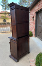 Load image into Gallery viewer, Antique French Bookcase Cabinet Display Hunt Style Black Forest Petite Oak 19C