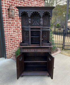 Antique French Plate Dresser Breton Brittany Buffet Sideboard Server Hutch 19c