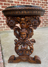 Load image into Gallery viewer, Antique French Coffee Table Renaissance Revival Cherub Green Marble Top Walnut