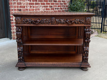 Load image into Gallery viewer, Antique French Server Sideboard Console Sofa Table 3-Tier Drawers Carved Oak 19C