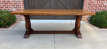 Load image into Gallery viewer, Antique English Farm Table Dining Library Table Desk Farmhouse Oak 83.5&quot;