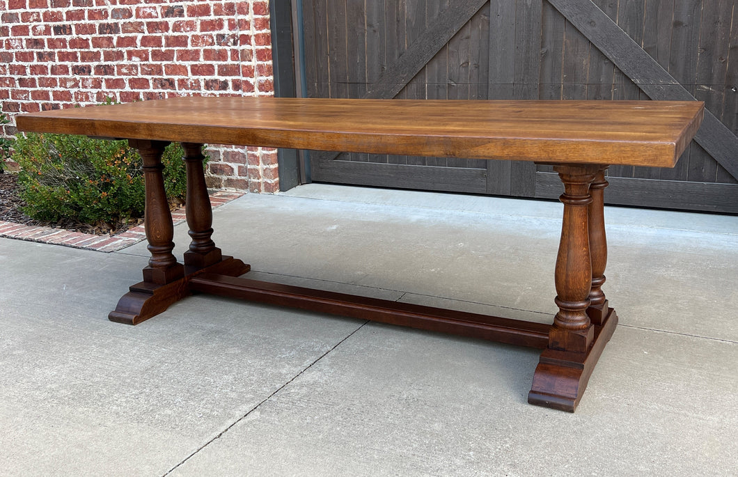 Antique English Farm Table Dining Library Table Desk Farmhouse Oak 83.5