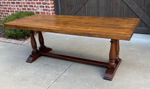 Load image into Gallery viewer, Antique English Farm Table Dining Library Table Desk Farmhouse Oak 83.5&quot;