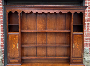 Antique English Plate Dresser Sideboard Server GEORGIAN Era Oak and Mahogany