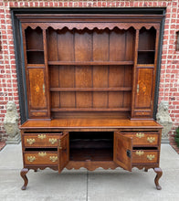 Load image into Gallery viewer, Antique English Plate Dresser Sideboard Server GEORGIAN Era Oak and Mahogany