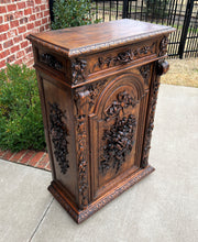 Load image into Gallery viewer, Antique French Jam Cabinet Carved Oak Renaissance Revival ROSES TALL SLIM SUPERB