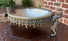 Load image into Gallery viewer, Antique Silvered Bronze Bowl Dragons Griffins Renaissance Revival Centerpiece