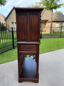 Antique French Cabinet Vestry Wine Sacristy Cabinet St George Dragon Oak GOTHIC