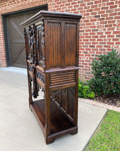 Antique French Cabinet Vestry Wine Sacristy Cabinet St George Dragon Oak GOTHIC