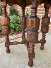 Load image into Gallery viewer, Antique French Octagonal Table Renaissance Revival Carved Oak 19th C