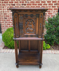 Antique French Cabinet Vestry Altar Wine Bar Sacristy Cabinet Gothic Oak Small