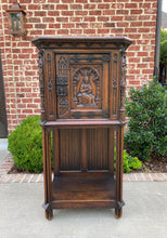 Load image into Gallery viewer, Antique French Cabinet Vestry Altar Wine Bar Sacristy Cabinet Gothic Oak Small