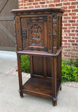 Load image into Gallery viewer, Antique French Cabinet Vestry Altar Wine Bar Sacristy Cabinet Gothic Oak Small