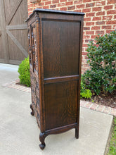 Load image into Gallery viewer, Antique French Chest Cabinet Over Drawers Louis XV Liege Petite Carved Oak 19thC