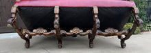 Load image into Gallery viewer, Antique Sofa Bench Settee Loveseat Chair Red Upholstery Oak Western Farmhouse