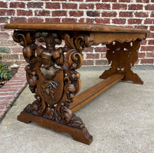 Load image into Gallery viewer, Antique French Coffee Table Renaissance Revival Cane Top Glass Walnut