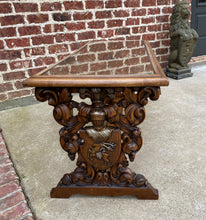 Load image into Gallery viewer, Antique French Coffee Table Renaissance Revival Cane Top Glass Walnut