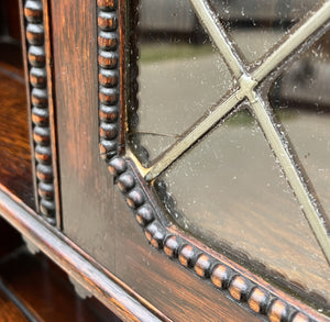 Antique English Welsh Dresser Buffet Sideboard Jacobean Barley Twist Oak Cabinet