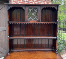 Load image into Gallery viewer, Antique English Welsh Dresser Buffet Sideboard Jacobean Barley Twist Oak Cabinet
