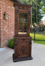 Load image into Gallery viewer, Antique French Bookcase Cabinet Vitrine BLACK FOREST Buffet Renaissance Oak Bar
