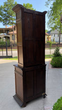 Load image into Gallery viewer, Antique French Bookcase Cabinet Vitrine BLACK FOREST Buffet Renaissance Oak Bar