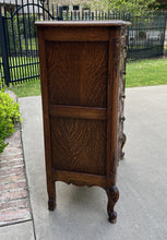 Load image into Gallery viewer, Antique French Chest of Drawers Cabinet 5-Drawer Petite Serpentine Carved Oak