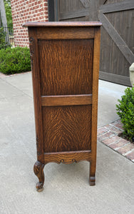 Antique French Chest of Drawers Cabinet 5-Drawer Petite Serpentine Carved Oak