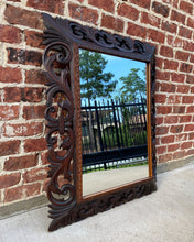 Load image into Gallery viewer, Antique French Mirror Carved Oak Framed Rectangular Acanthus