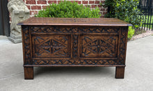 Load image into Gallery viewer, Antique English Blanket Box Chest Trunk Coffee Table Storage Chest Coffer Oak