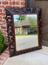 Load image into Gallery viewer, Antique French Mirror Carved Oak Framed Rectangular Acanthus
