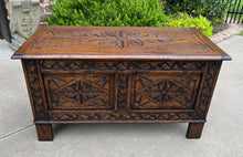 Load image into Gallery viewer, Antique English Blanket Box Chest Trunk Coffee Table Storage Chest Coffer Oak