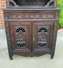 Load image into Gallery viewer, Antique French Breton Plate Dresser Buffet Sideboard Server Chestnut PETITE 19c