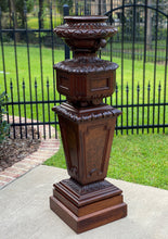 Load image into Gallery viewer, Antique French Pedestal Plant Stand Urn Planter Display Table Mahogany 19th C
