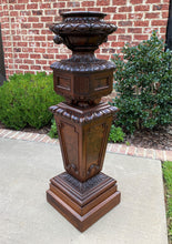 Load image into Gallery viewer, Antique French Pedestal Plant Stand Urn Planter Display Table Mahogany 19th C