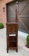 Load image into Gallery viewer, Antique French Cabinet Cupboard Pedestal Bookcase Bar Gothic Revival Petite