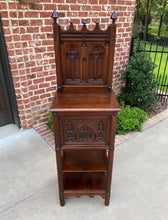 Load image into Gallery viewer, Antique French Cabinet Cupboard Pedestal Bookcase Bar Gothic Revival Petite