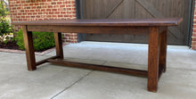 Load image into Gallery viewer, Antique French Farm Table Dining Library Table Desk Farmhouse Oak 95&quot; Rustic 19C