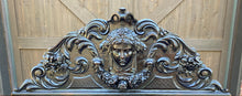 Load image into Gallery viewer, Antique French Server Sideboard Buffet Gothic Revival Oak Lions Cherubs Birds