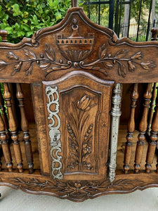 Antique French Country Panetiere Bread Safe Cabinet Cupboard Walnut 19th Century