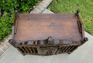 Antique French Country Panetiere Bread Safe Cabinet Cupboard Walnut 19th Century