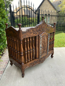 Antique French Country Panetiere Bread Safe Cabinet Cupboard Walnut 19th Century