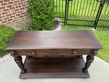 Load image into Gallery viewer, Antique French Sideboard Server Buffet Marble Lift Top Renaissance Revival Oak