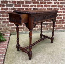 Load image into Gallery viewer, Antique English Table Console Entry Sofa Table w Drawers Oak Barley Twist c.1900