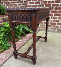 Load image into Gallery viewer, Antique English Table Console Entry Sofa Table w Drawers Oak Barley Twist c.1900