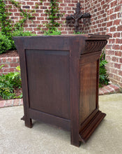 Load image into Gallery viewer, Antique French Nightstand End Table Cabinet Carved Oak Lions Renaissance 19th C