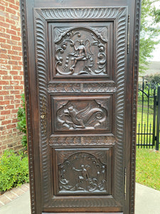 Antique French Bonnetiere Cabinet Wardrobe Armoire Neo Renaissance Oak 1 of 2